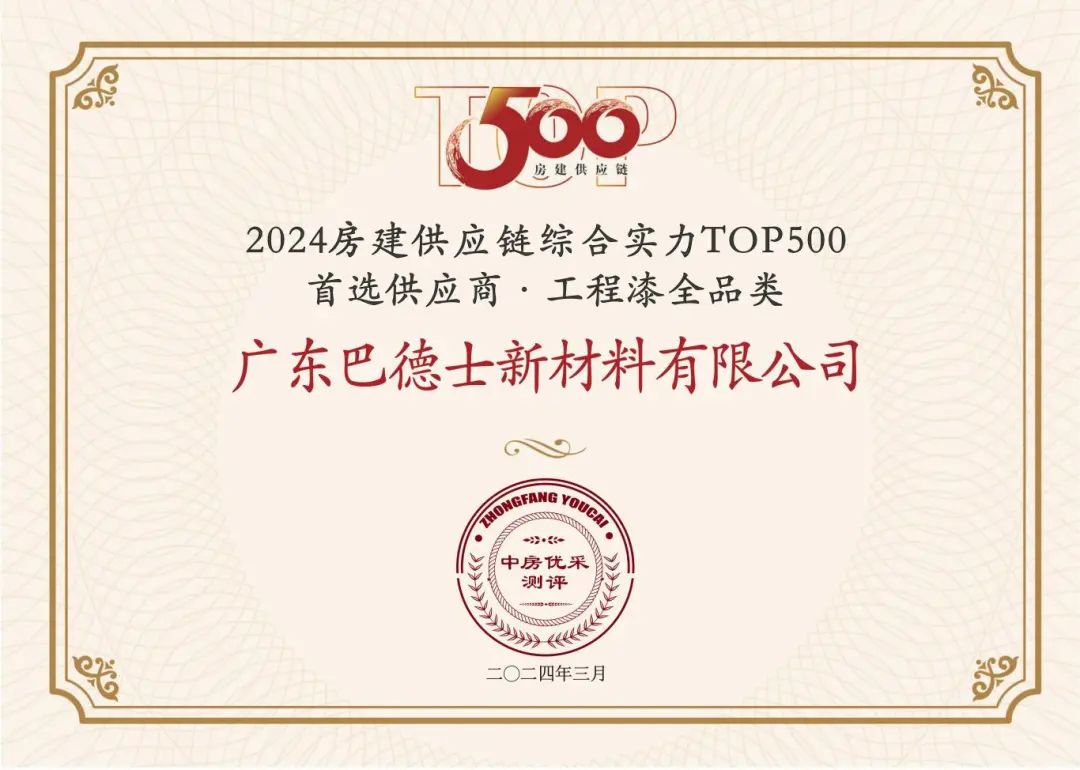 巴德士再获2024中国房地产TOP500测评成果发布会新荣誉！